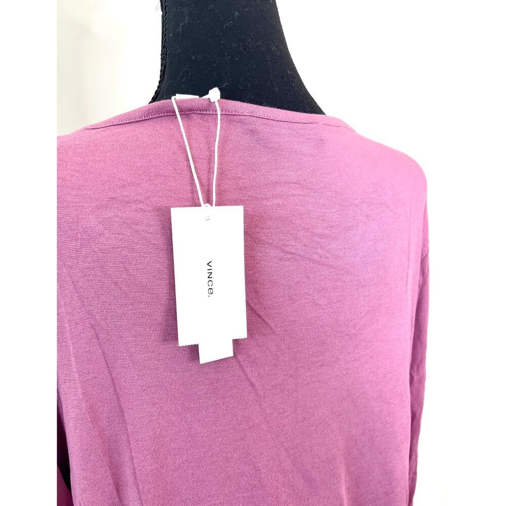 Vince Tunic Top in Purple Size XXXL Knit Pullover Long Sleeve Boat Neck - Picture 3 of 3
